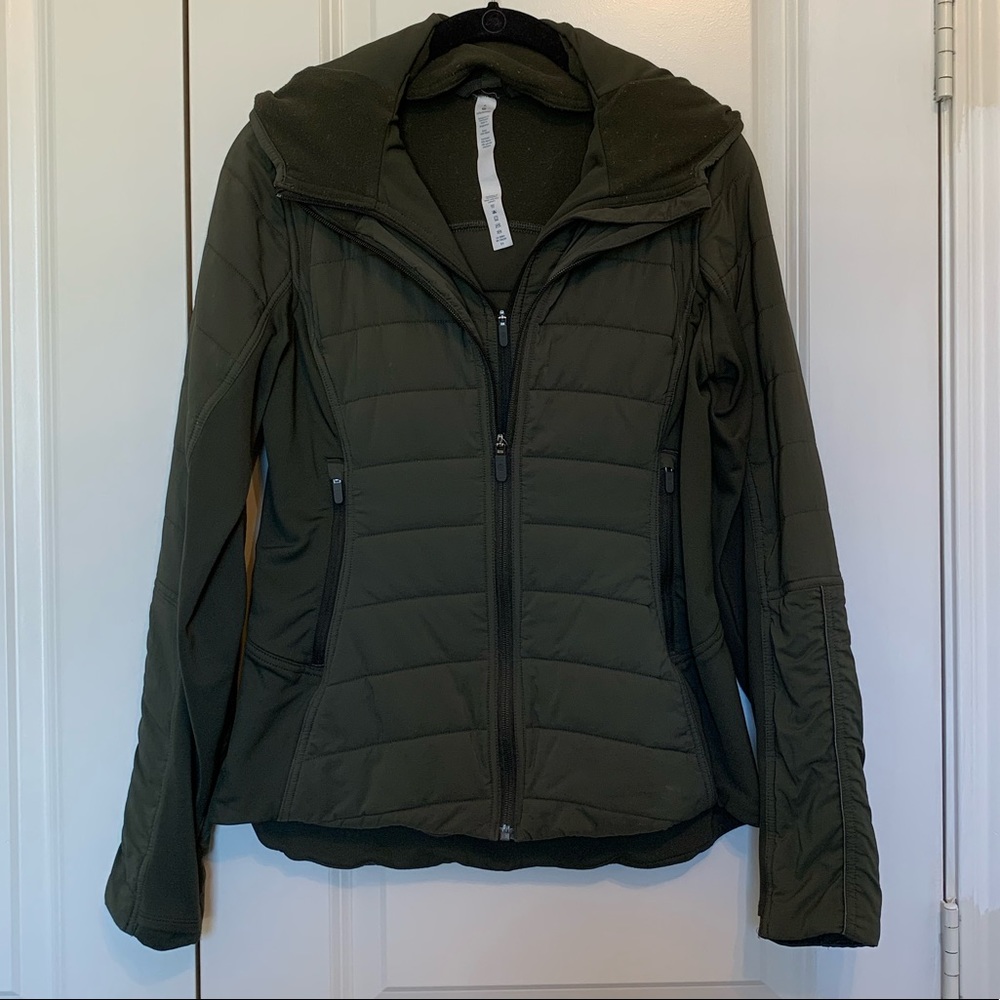 Lululemon Another Mile jacket in landscape green